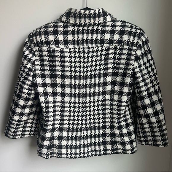 East 5th Black and White Houndstooth Blazer - Size L - Picture 4 of 5